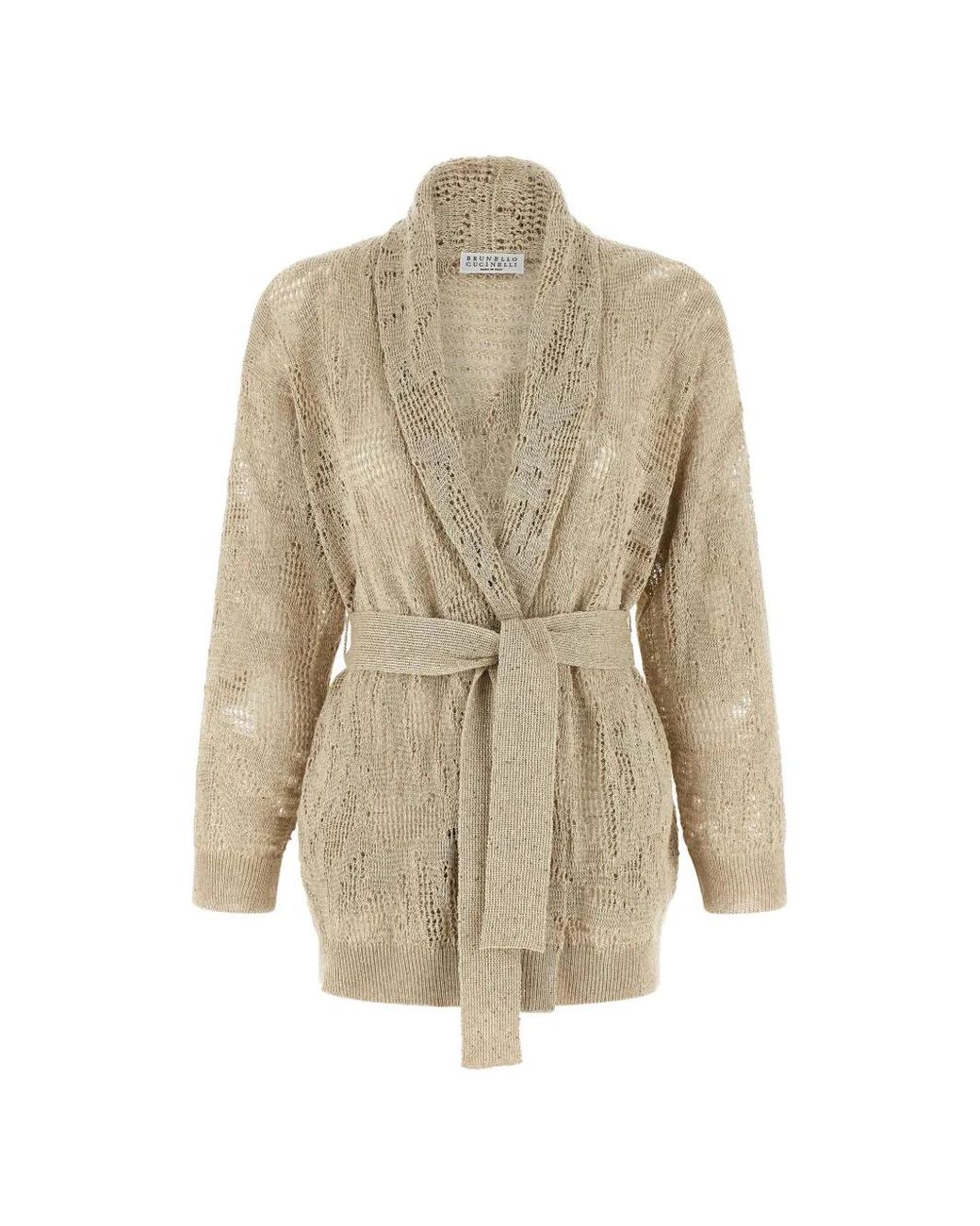 Brunello Cucinelli Natural Linen Cardigan