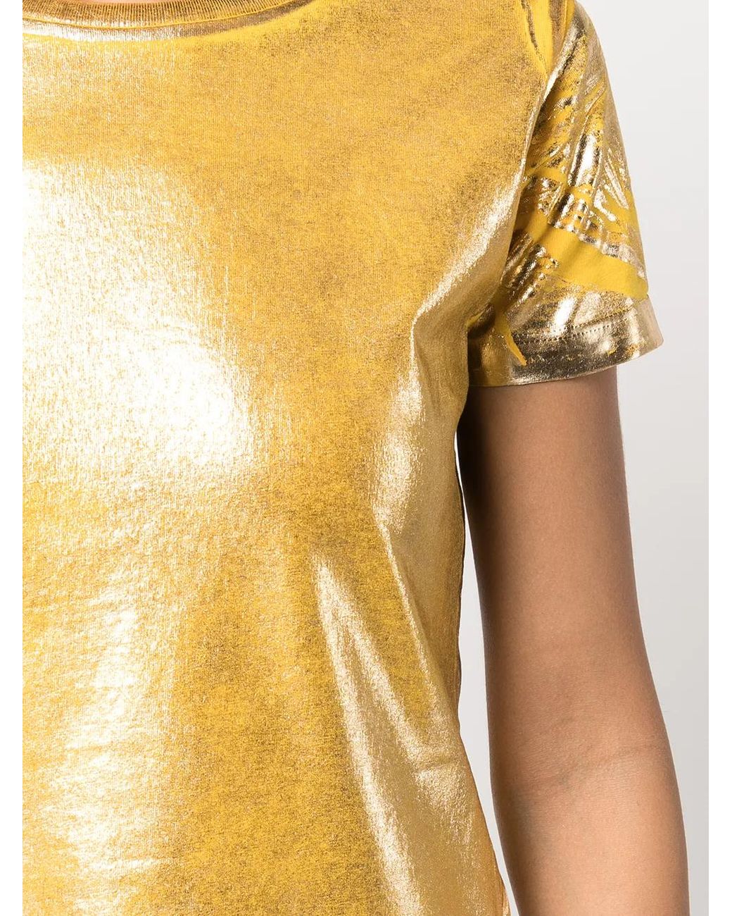 Madison Maison Yellow Metallic Lamina T-Shirt