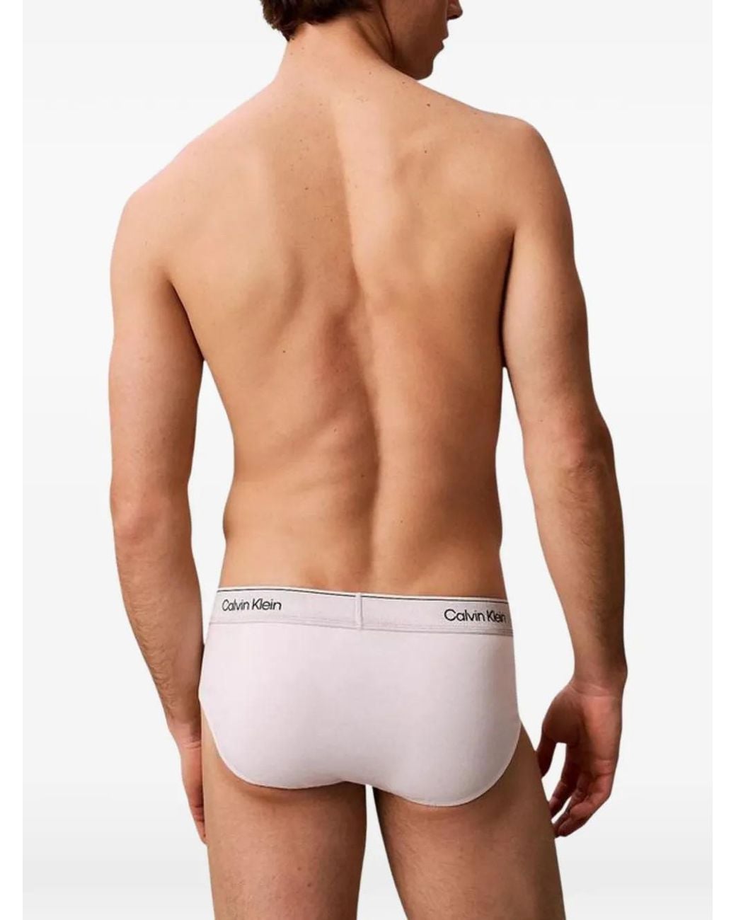 Calvin Klein White Logo-Waistband Briefs for men
