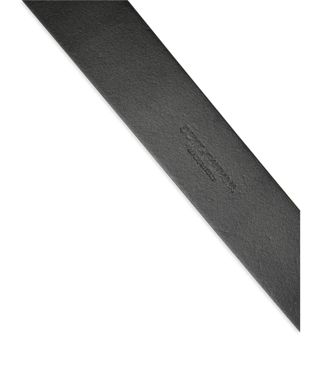 Dolce & Gabbana White Leather Buckle Belt for men