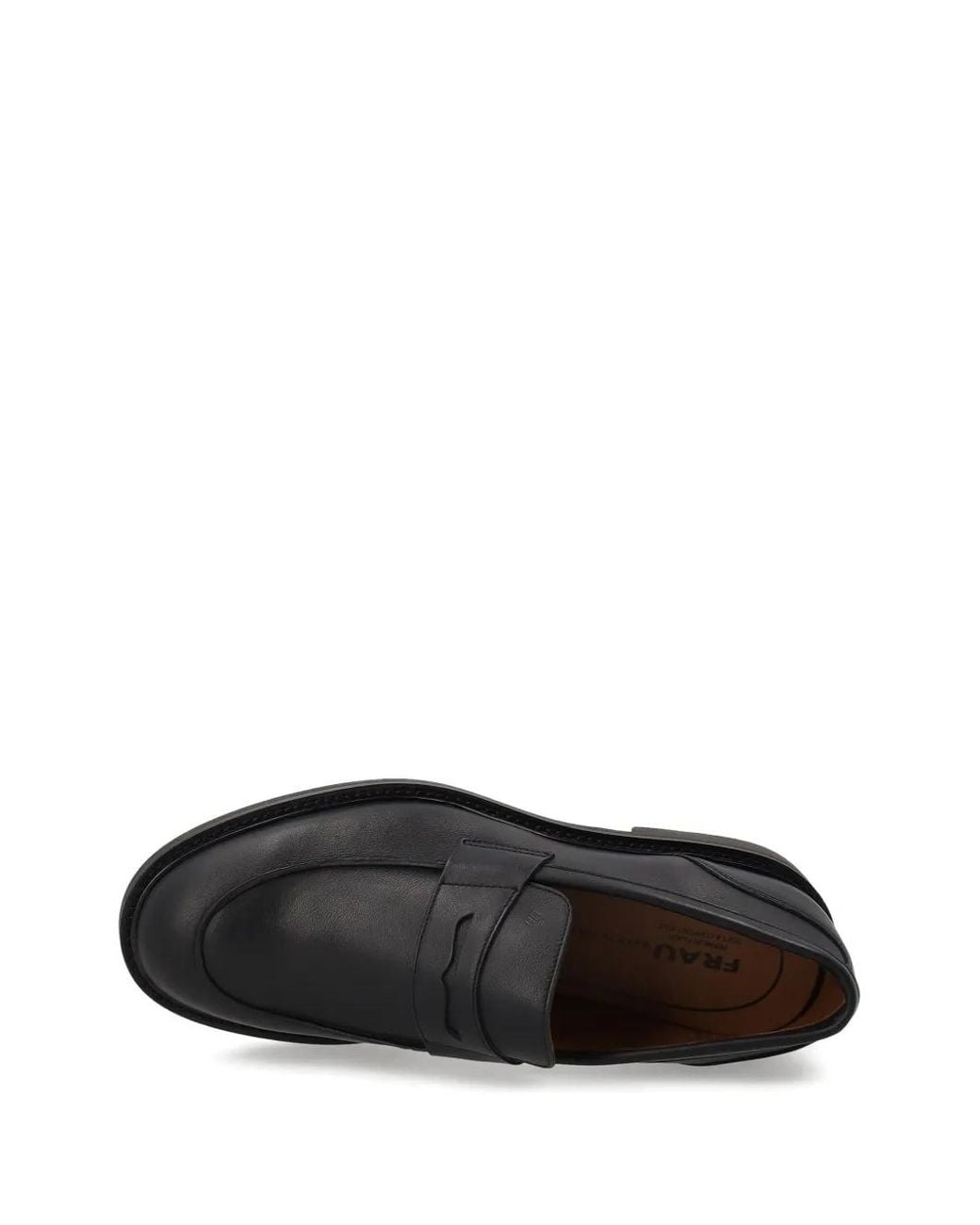 Frau Black Leather Loafers for men