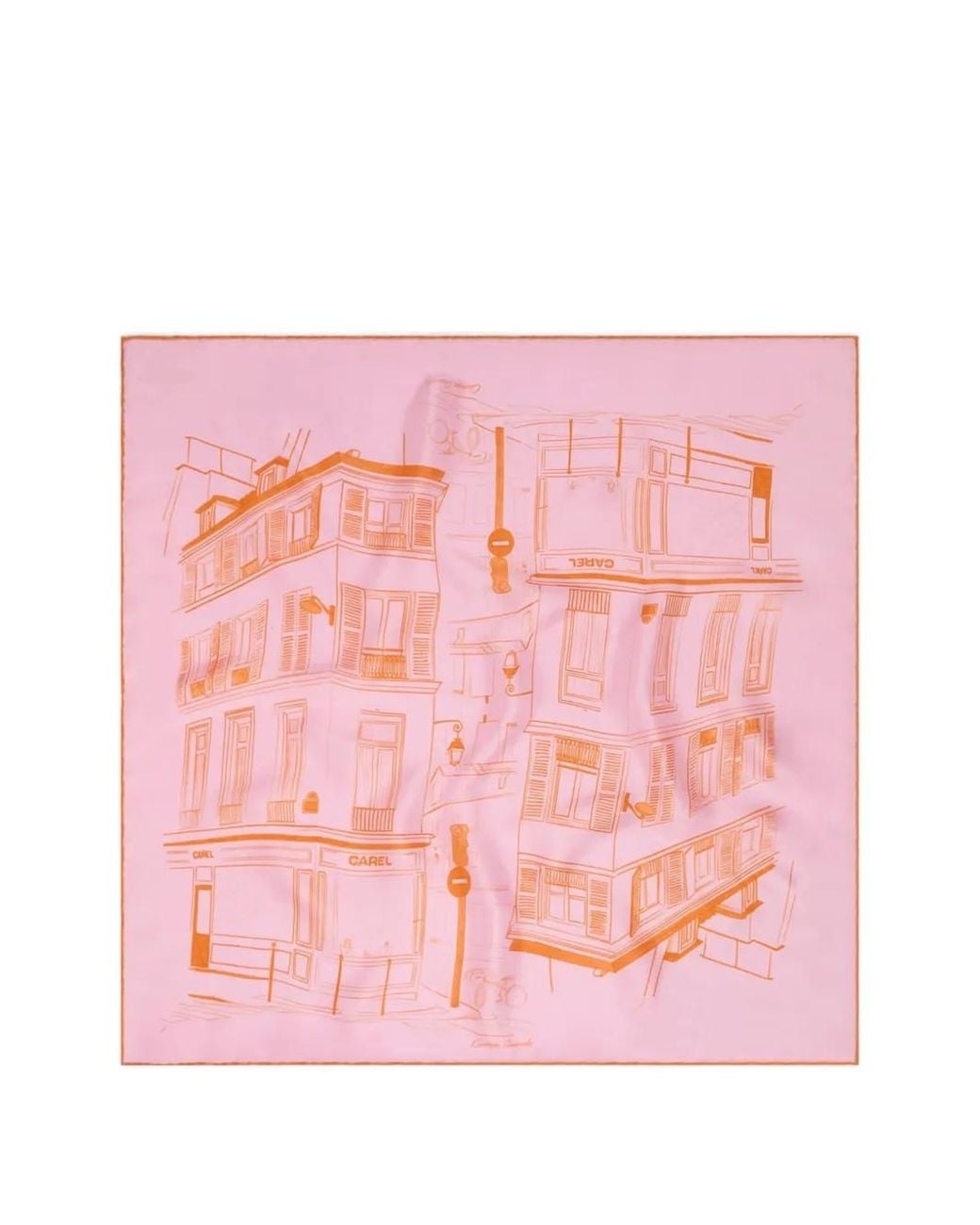 CAREL PARIS Pink Marais Silk Scarf