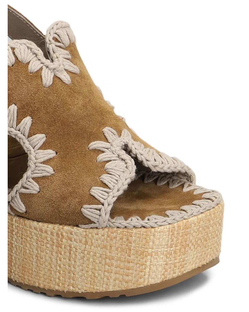 Mou Metallic 100Mm Raffia Platform Sandals