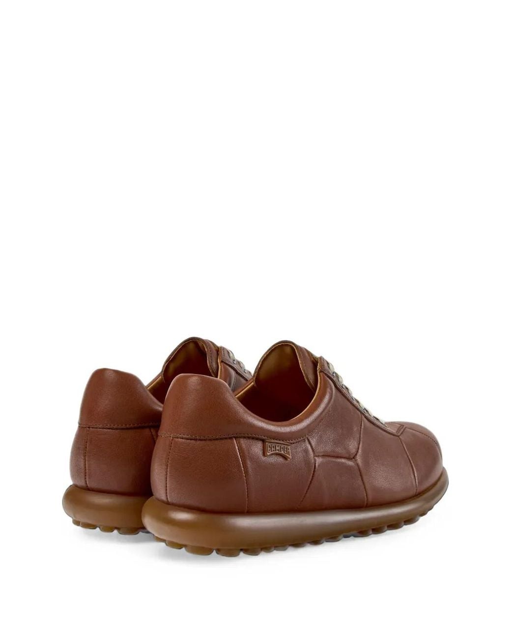 Camper Brown Twins Leather Low-Top Sneakers for men