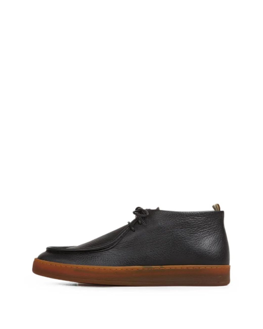 Officine Creative Black Bottines Ambrie En Cuir Grainé for men