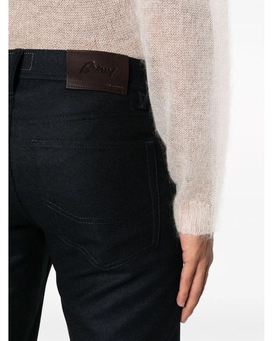 Brioni Straight Jeans in het Blue voor heren
