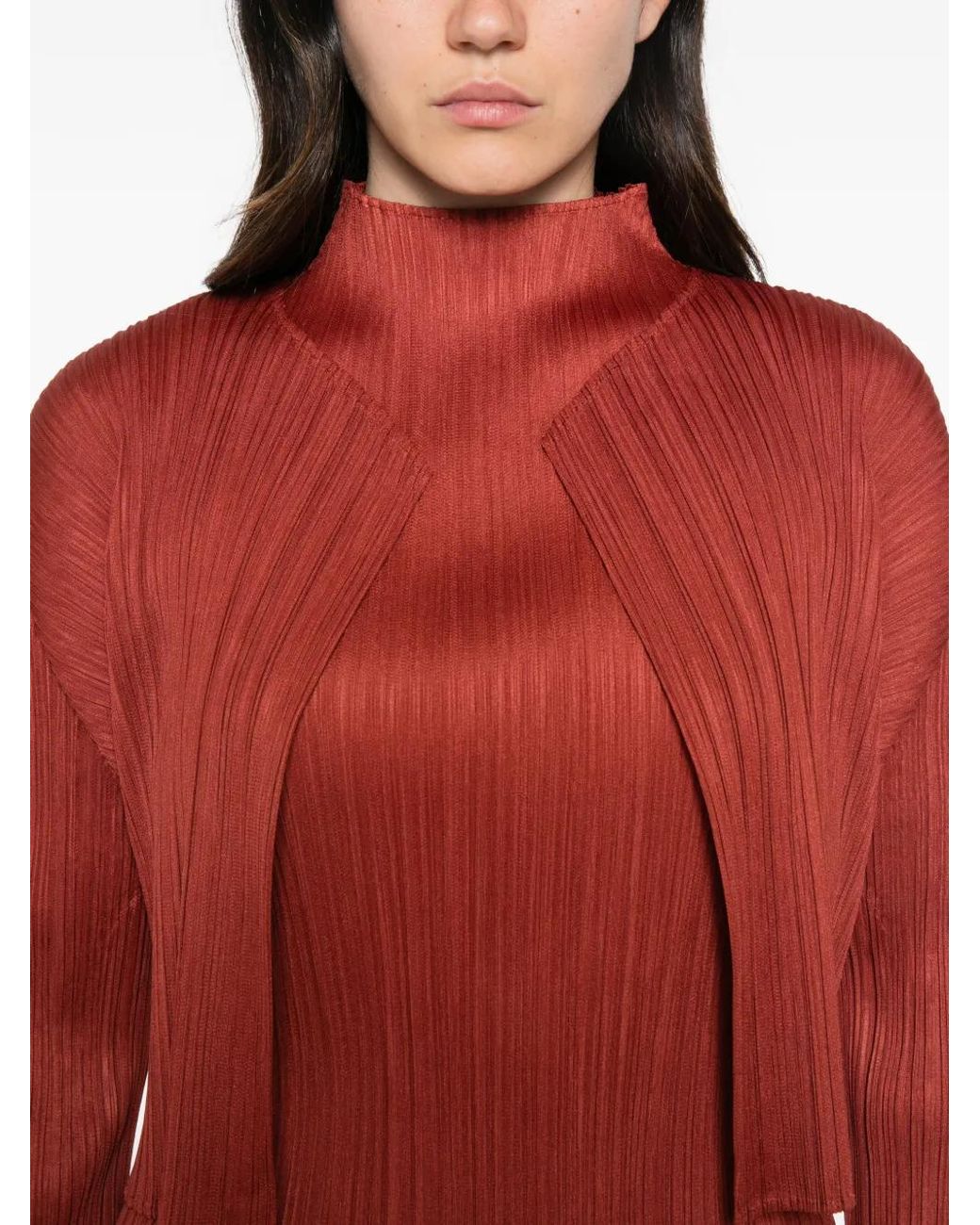 Pleats Please Issey Miyake Plissé-Effect Layered Jacket