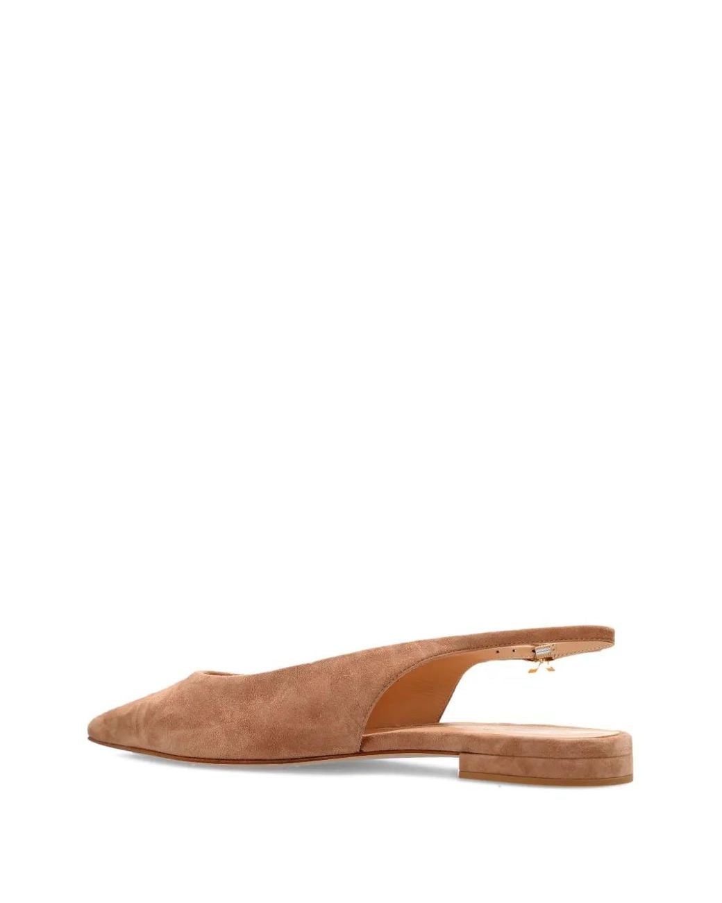 Gianvito Rossi Brown Pointed Sling-Back Flat Pumps
