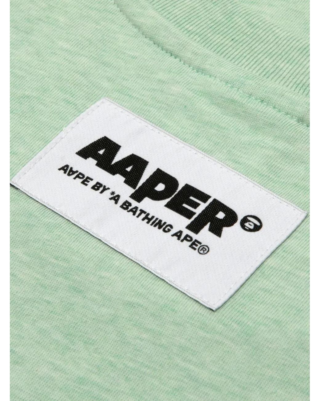 Aape By A Bathing Ape Green Graphic-Print T-Shirt for men
