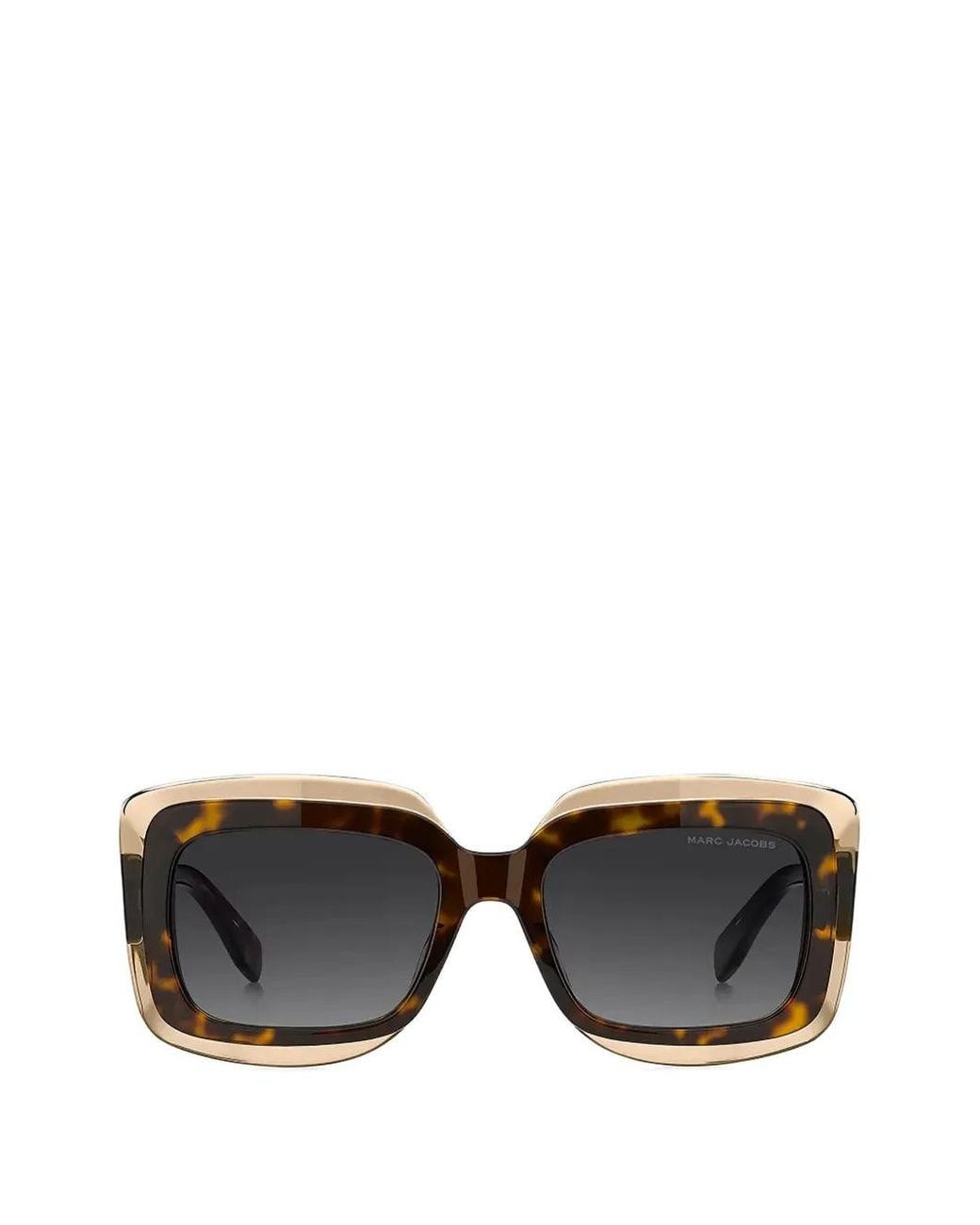 Marc Jacobs Black Tortoiseshell Rectangle-Frame Sunglasses