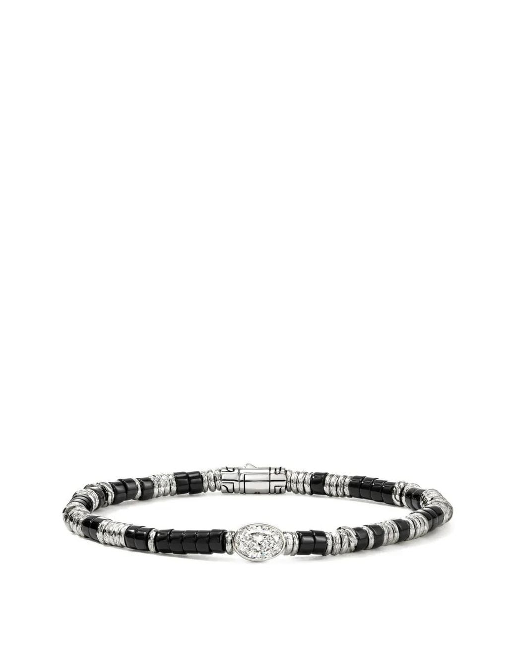 John Hardy Metallic Heishi Diamond Bracelet