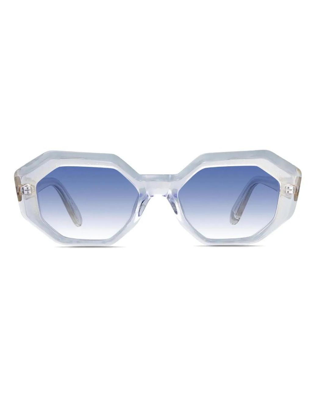 Garrett Leight Blue Jacqueline Geometric-Frame Sunglasses