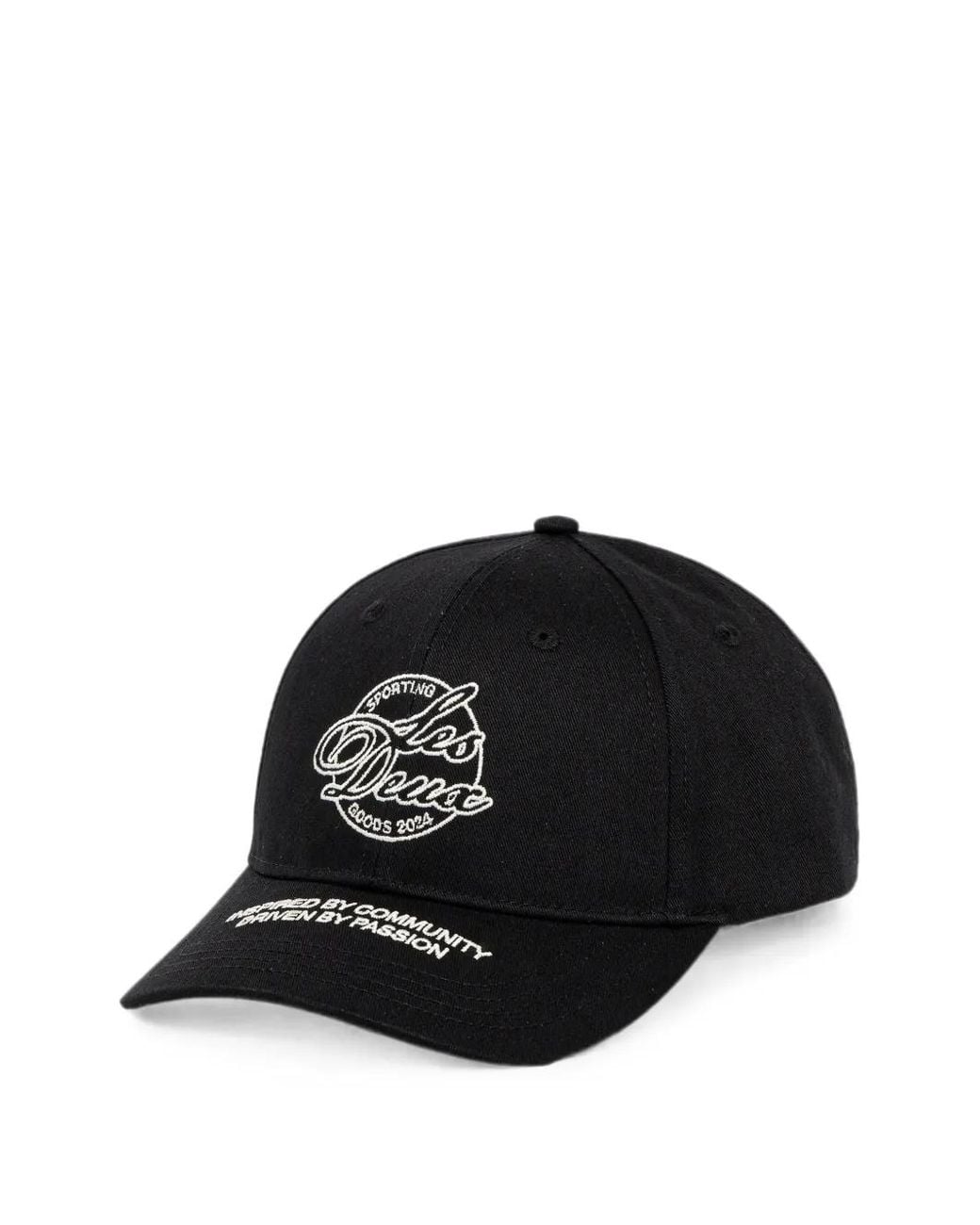 Les Deux Black Casquette Alonso À Logo Brodé for men