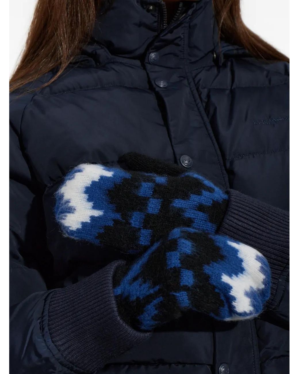 Canada Goose Blue Fäustlinge Mit Intarsien-Muster