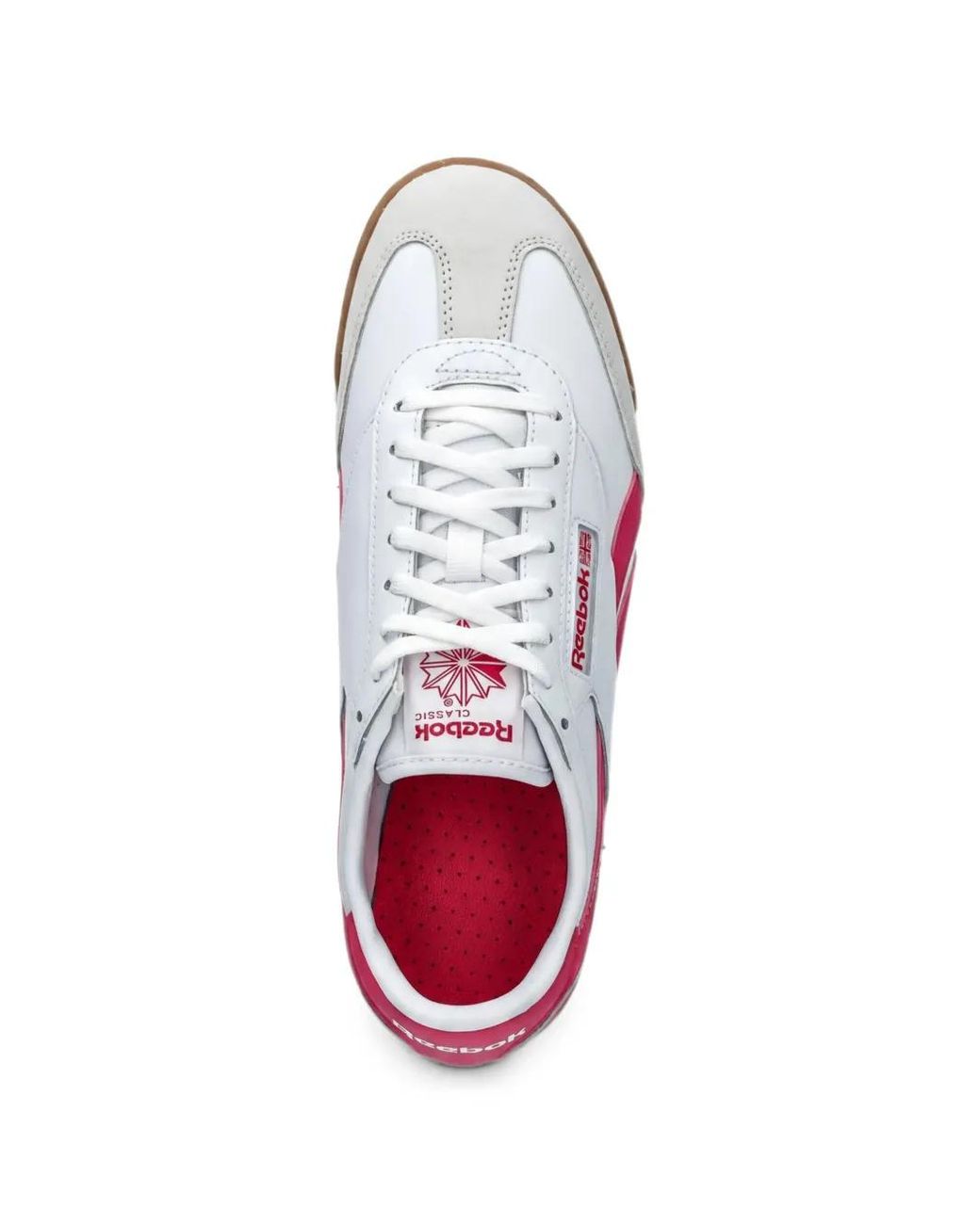 Reebok Pink Suede Striped Sneakers
