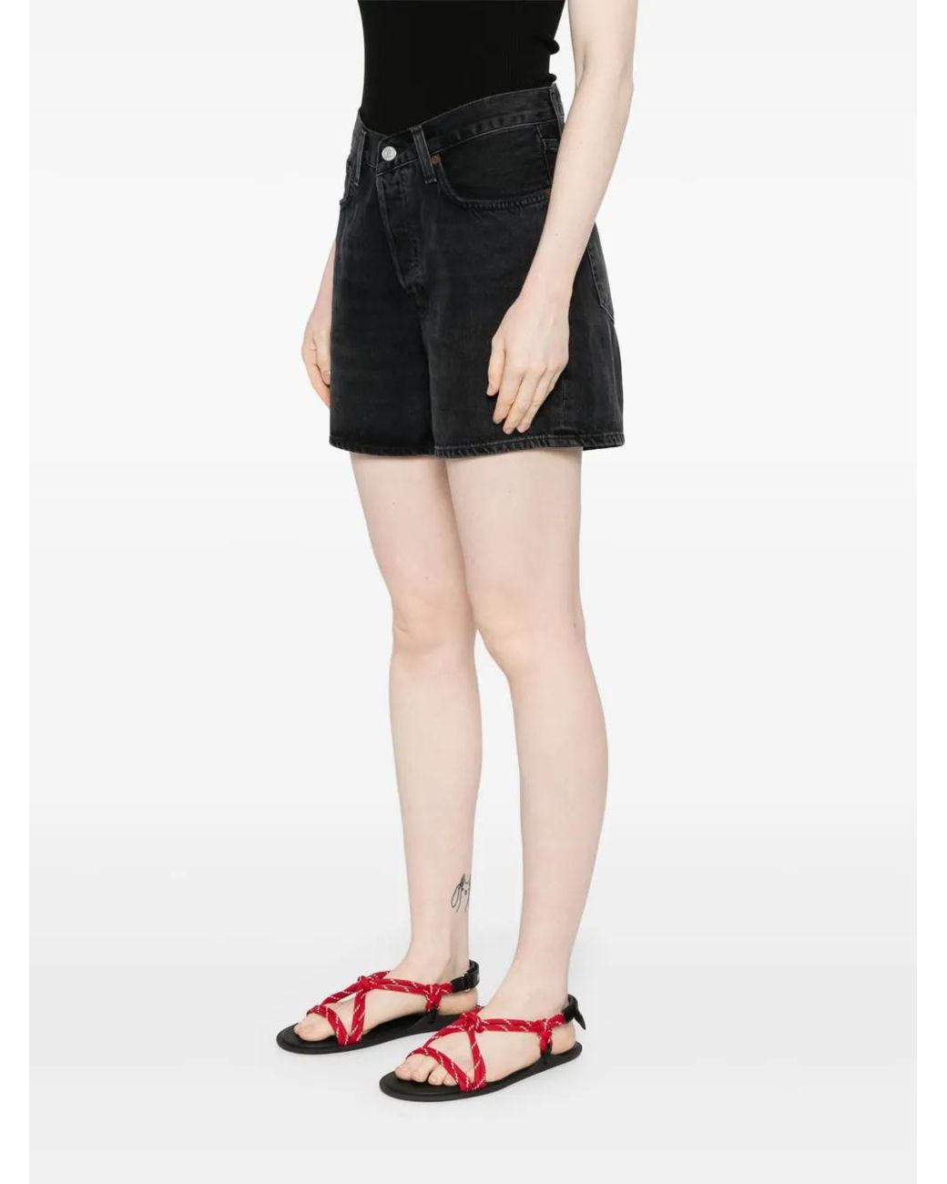 Agolde Black Indra Shorts