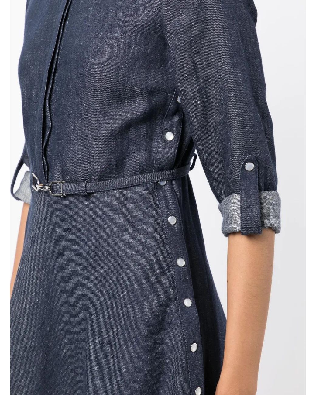 Gabriela Hearst Blue Denim-Shirt Midi Dress