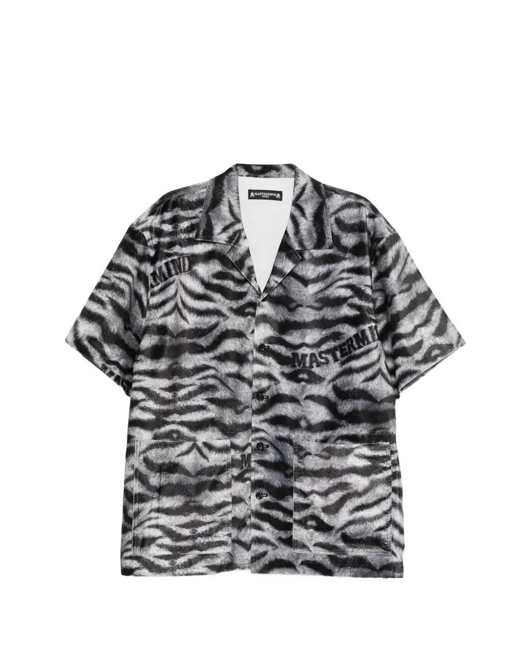 MASTERMIND WORLD Gray Tiger-Print Shirt for men
