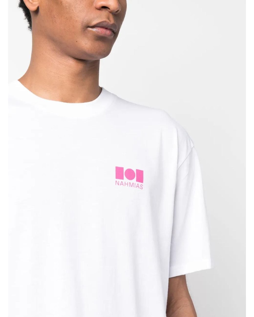NAHMIAS White Logo-Print Cotton T-Shirt for men