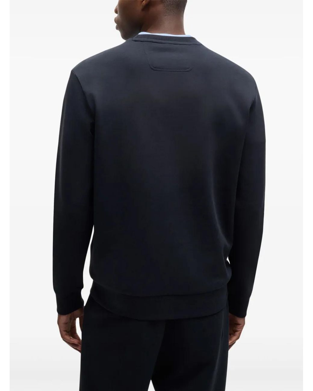 Boss Blue Sandwich-Logo Sweatshirt for men