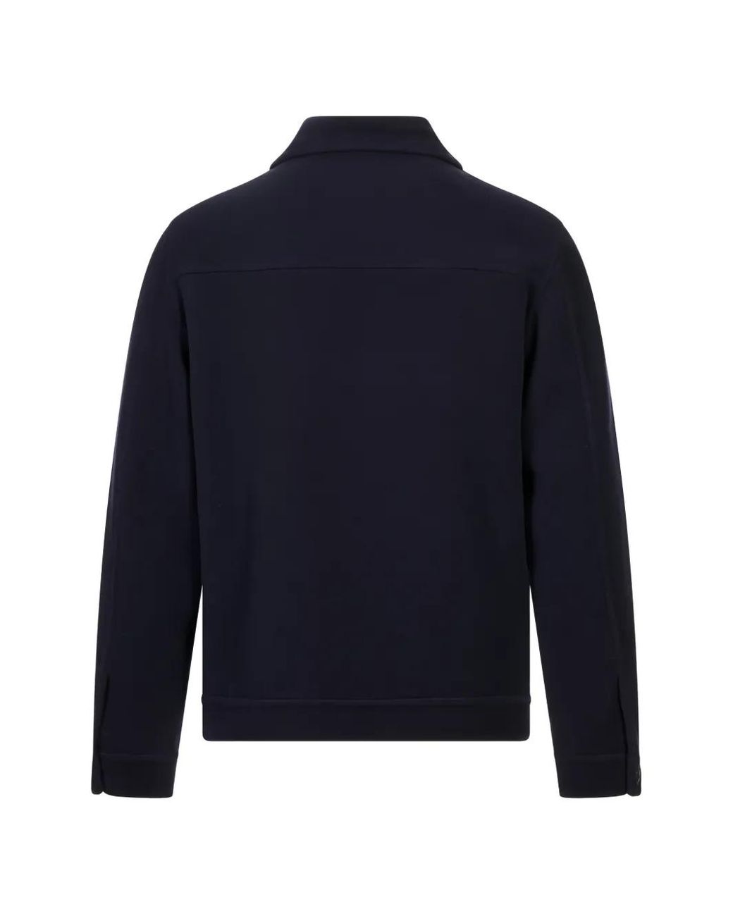 Fedeli Blue Veste À Fermeture Zippée for men