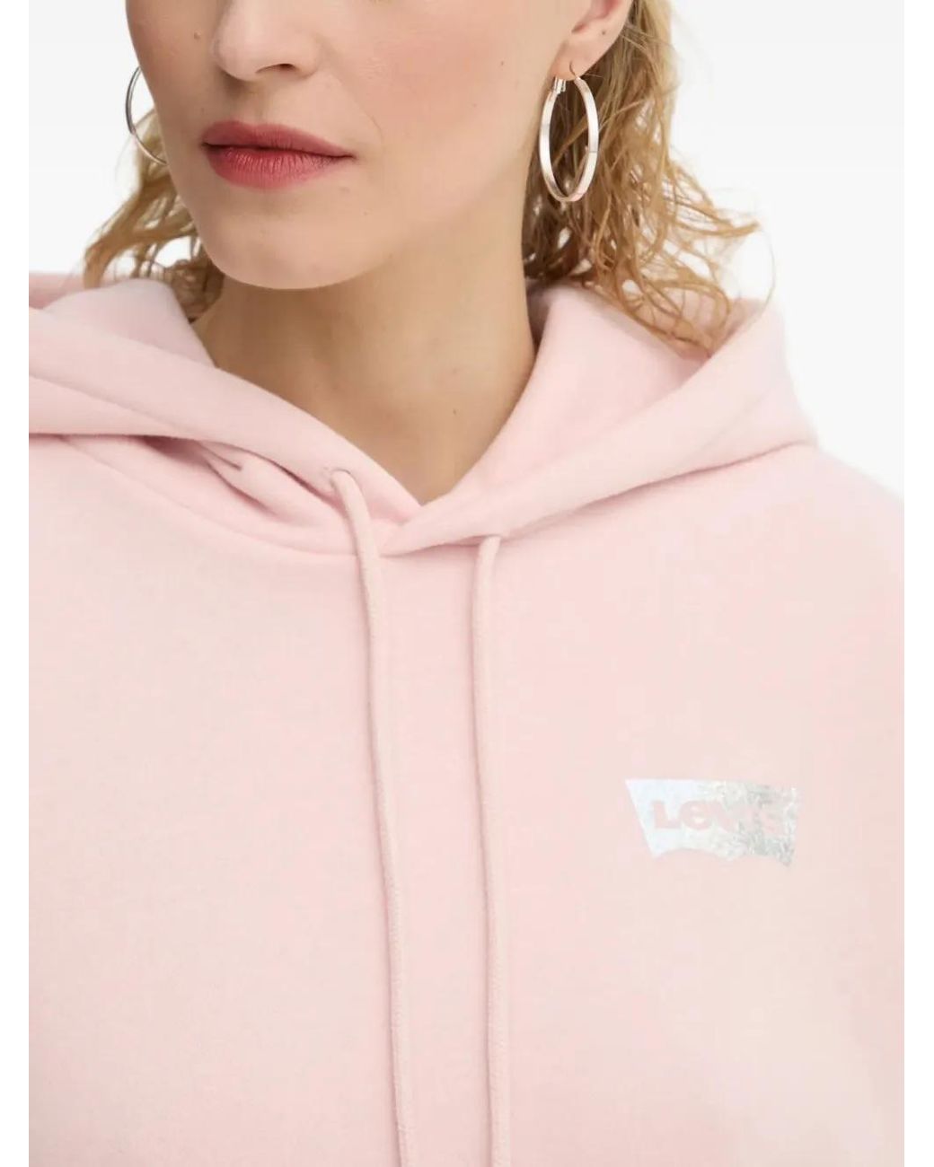 Levi's Pink Everyday Logo-Print Hoodie