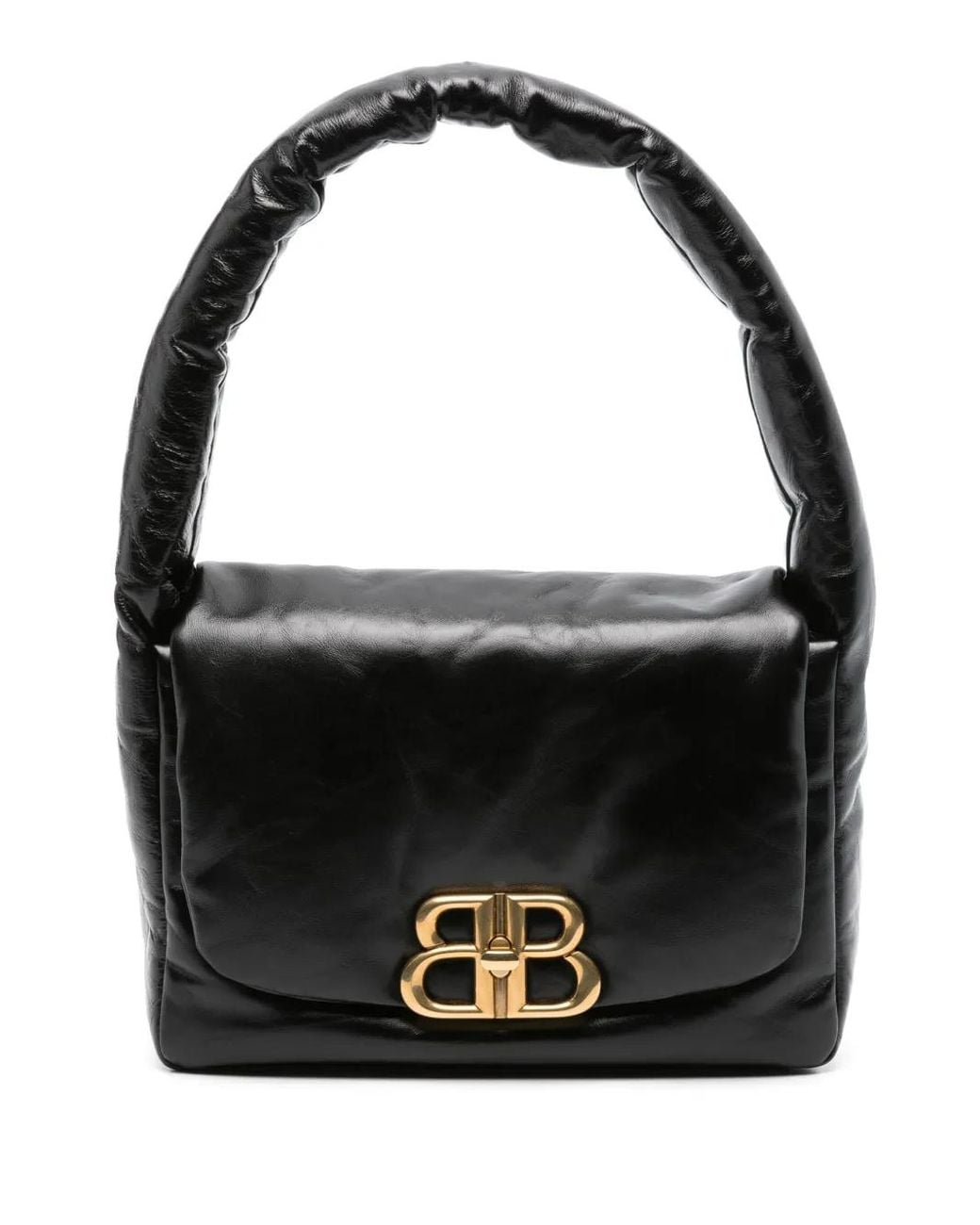 Balenciaga Black Monaco Small Leather Shoulder Bag