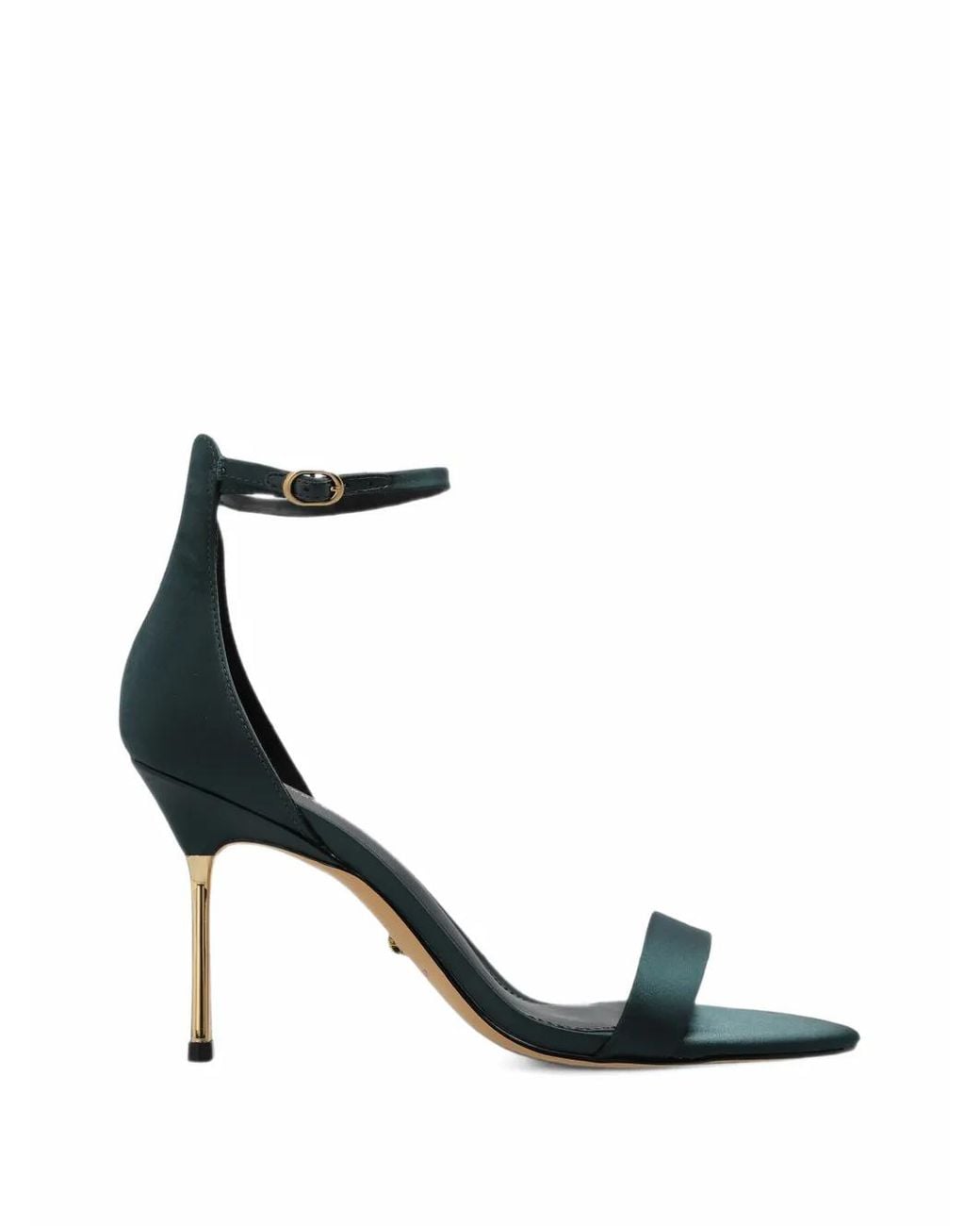 Kurt Geiger Black Bank Satin Sandals
