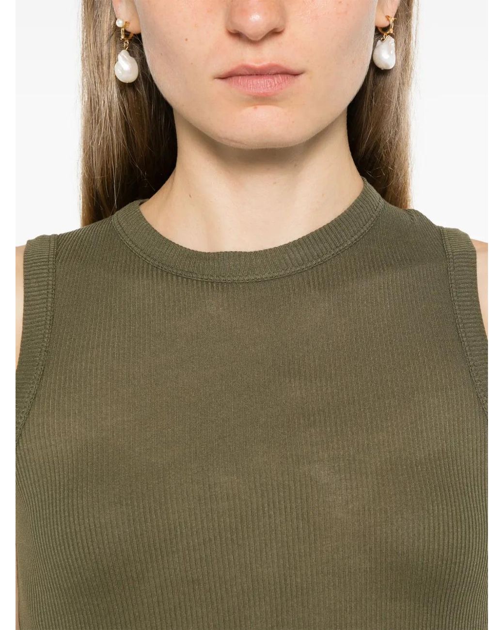 Halfboy Tanktop Met Logopatch in het Green
