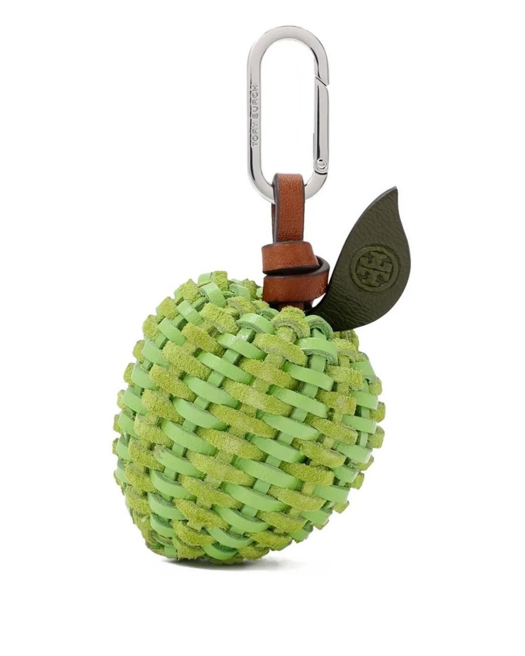 Tory Burch Lime Woven Keyring in Green | Lyst