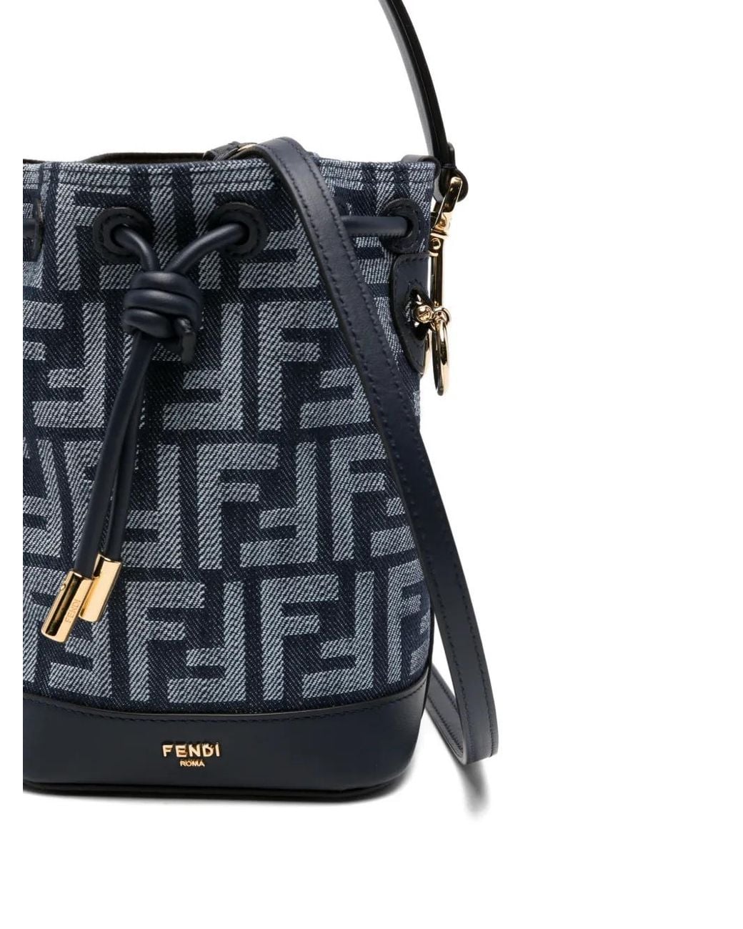 Fendi Blue Mon Tresor Mini Bucket Bag