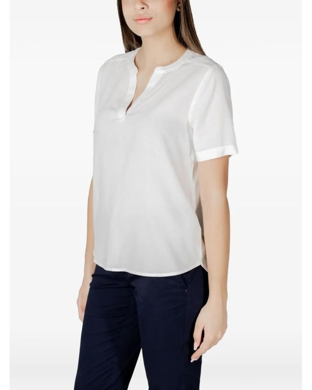 Street One White Short-Sleeve Blouse