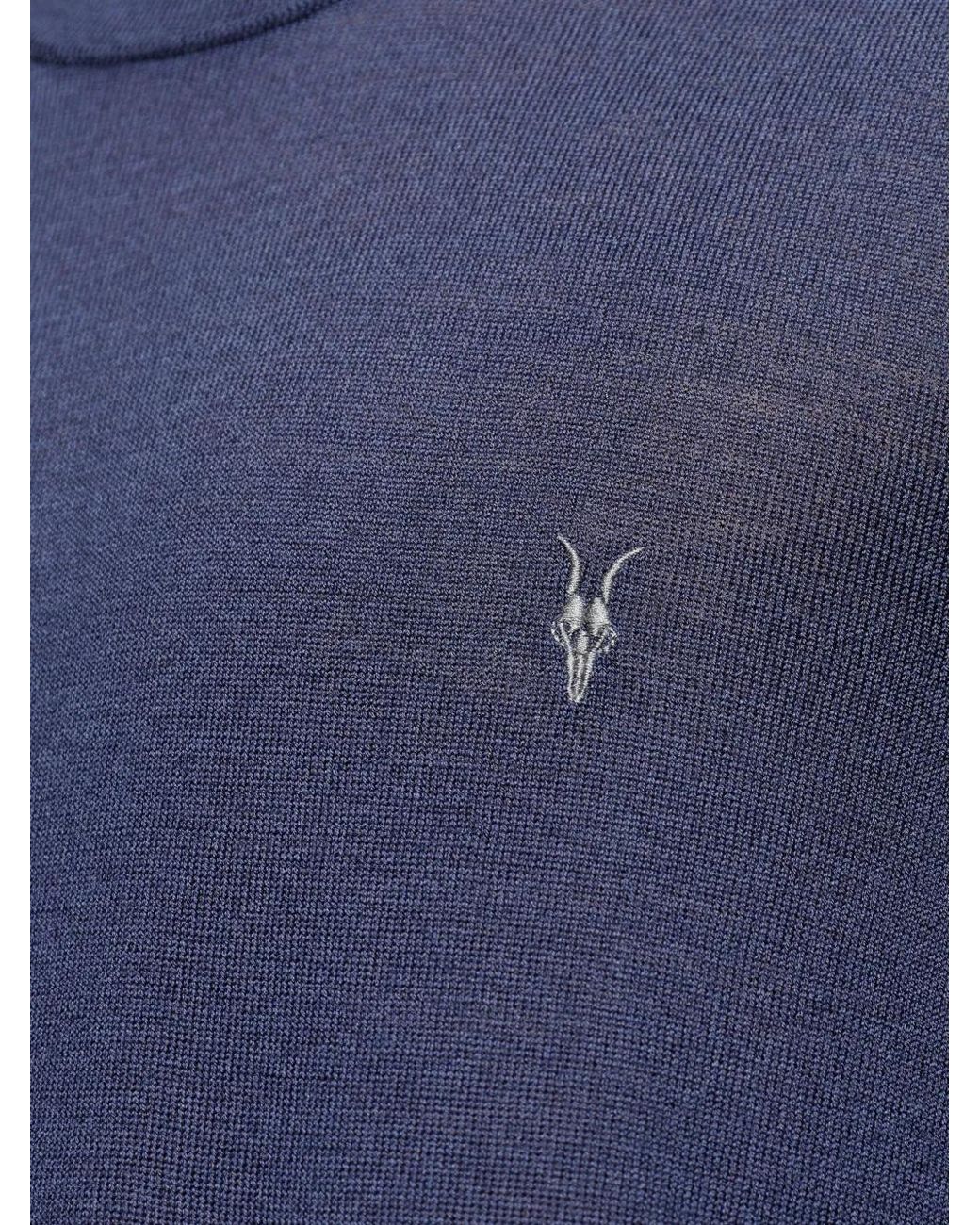 AllSaints Blue Mode Merino-Wool Jumper for men