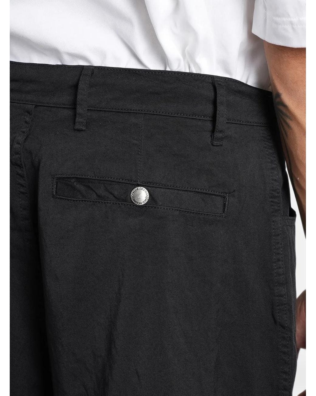 Comme des Garçons Black Pleat-Detail Straight-Leg Trousers for men