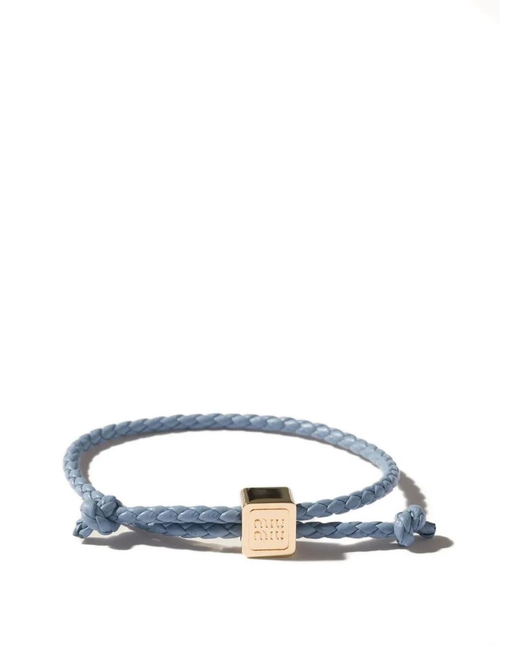 Miu Miu Blue Leather Bracelet