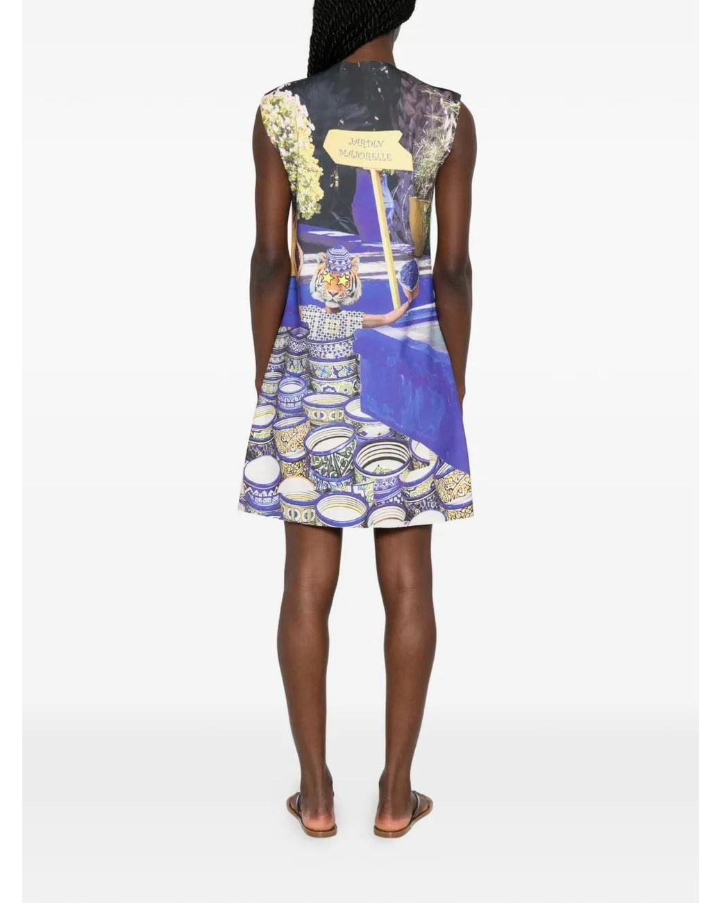 The Artistylist White Jardin Majurelle Sleeveless Dress