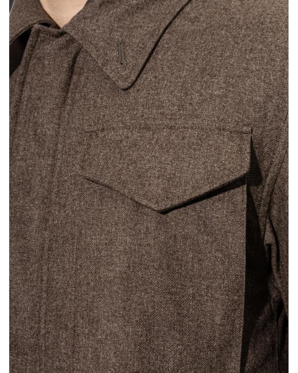 Eleventy Brown Pocket-Detail Insulated Jacket for men