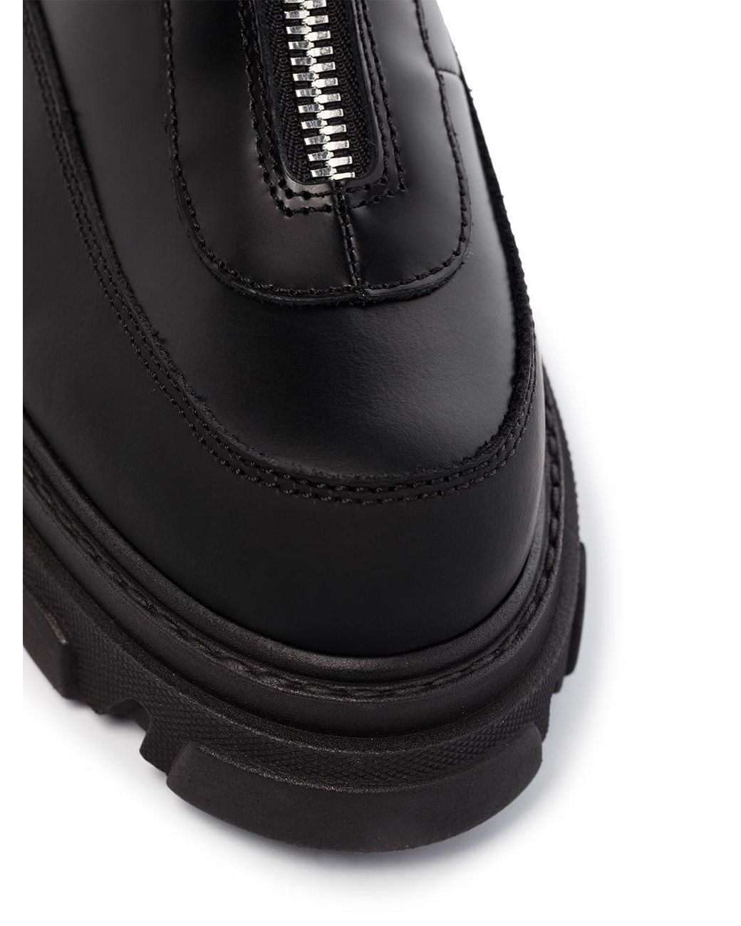 Ganni Zip-up Leather Ankle Boots in Black | Lyst