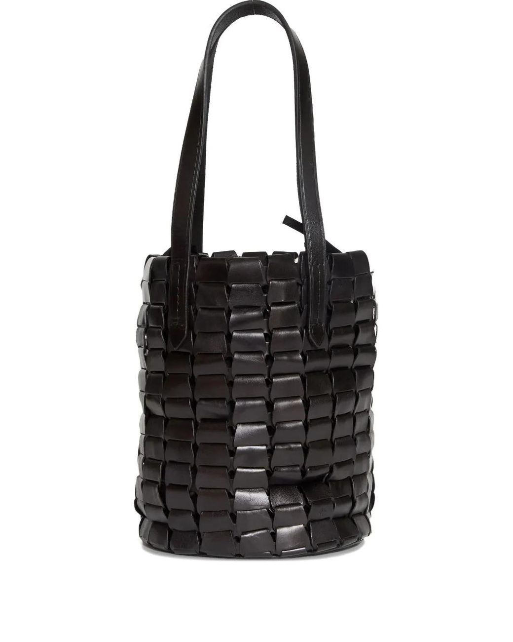 Dragon Diffusion Link Leren Bucket-Tas in het Black