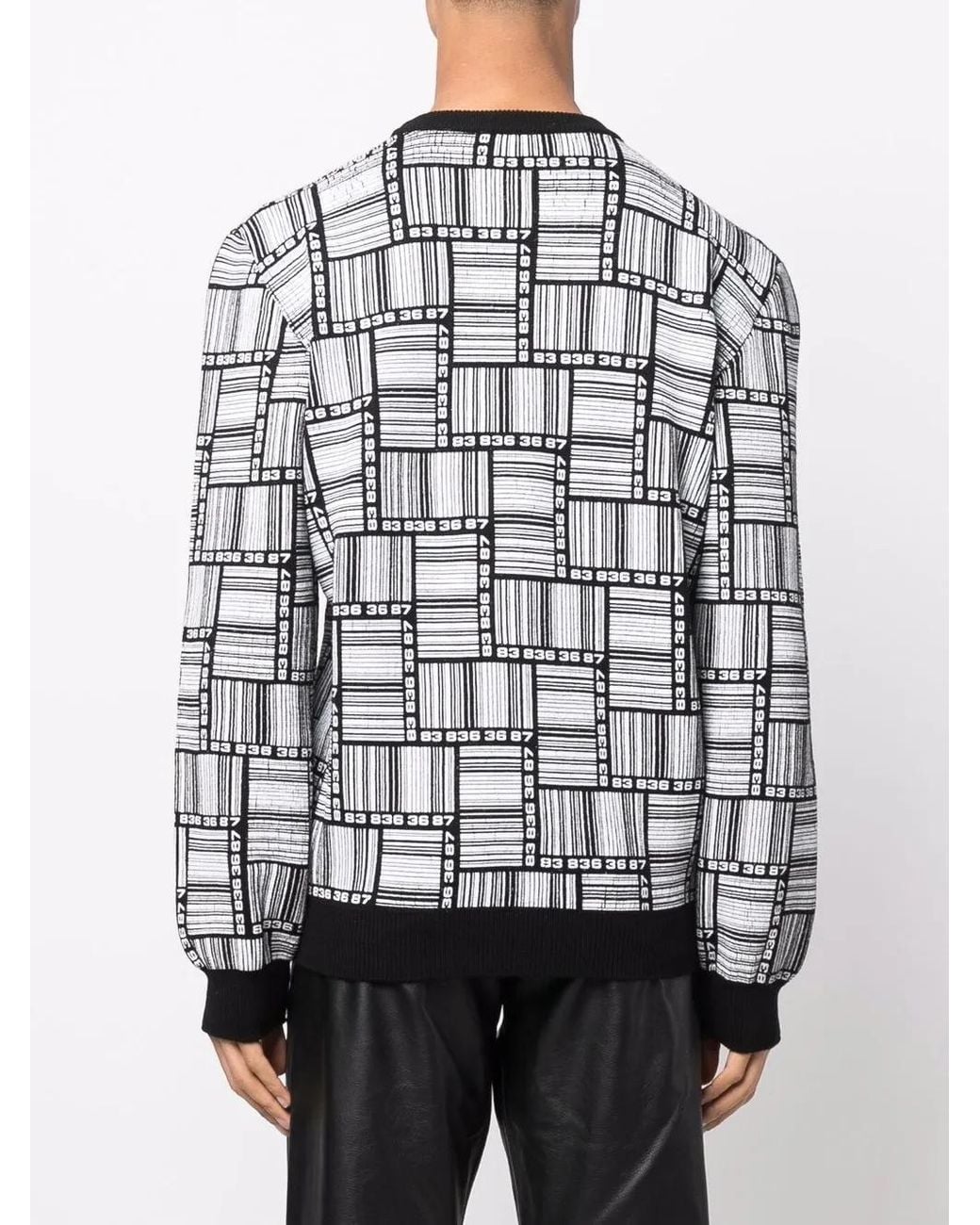 VTMNTS Gray Crew Neck Patterned Jumper