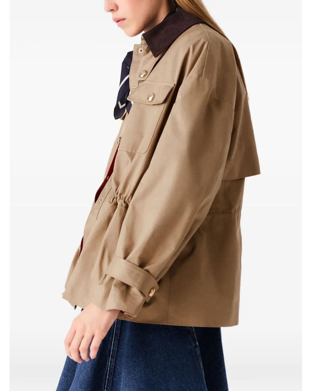 Maje Brown Coat With Removable Lining