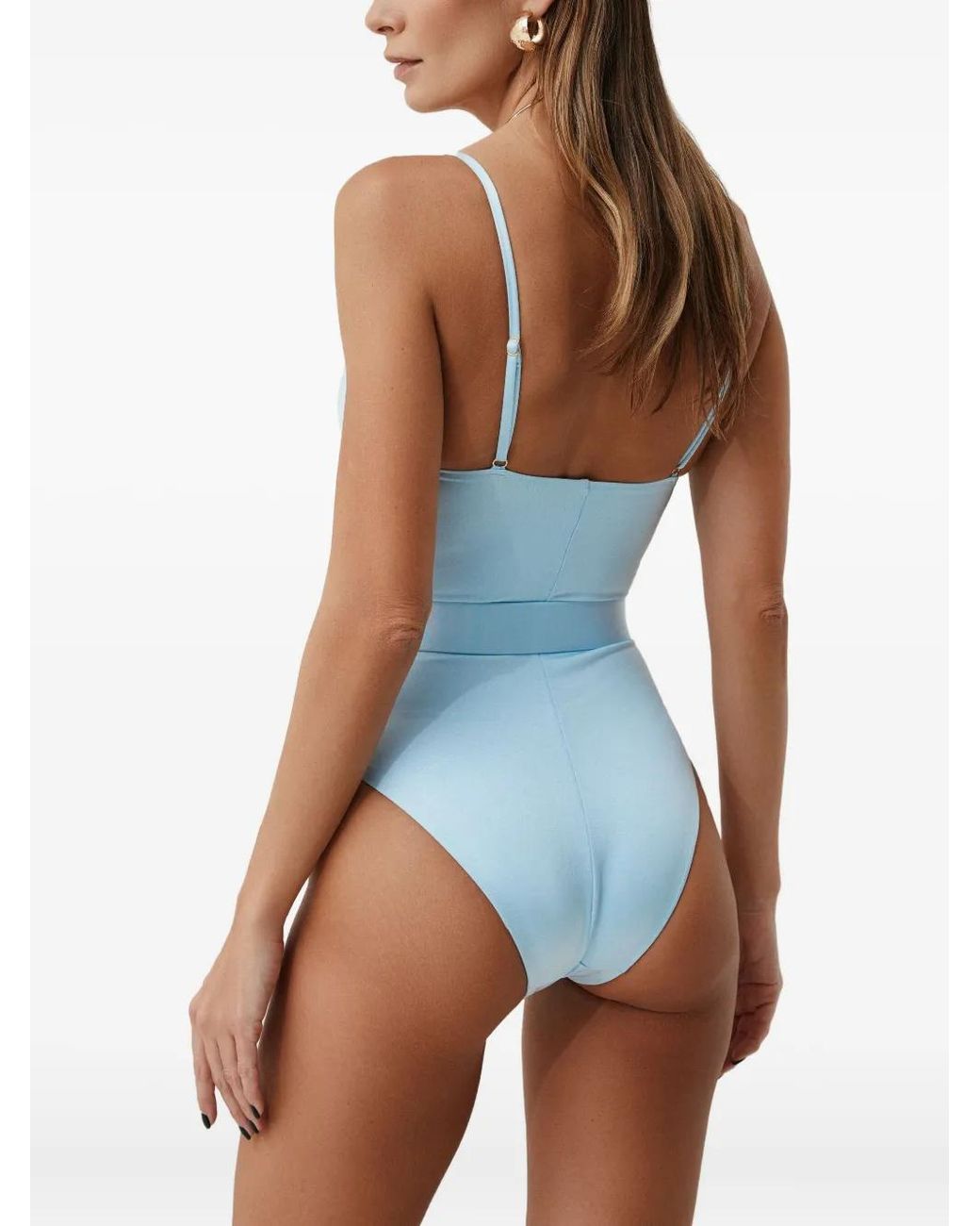 SOFIA ERHAN Blue Belted Underwired Swimsuit