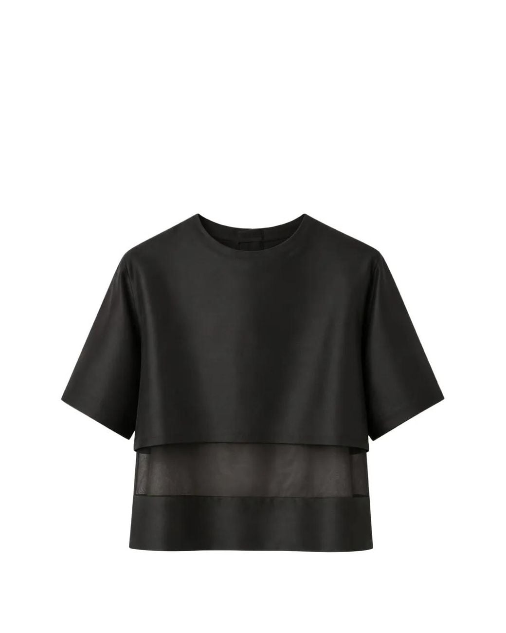 Top Patchwork Con Inserti Trasparenti di Christian Wijnants in Black