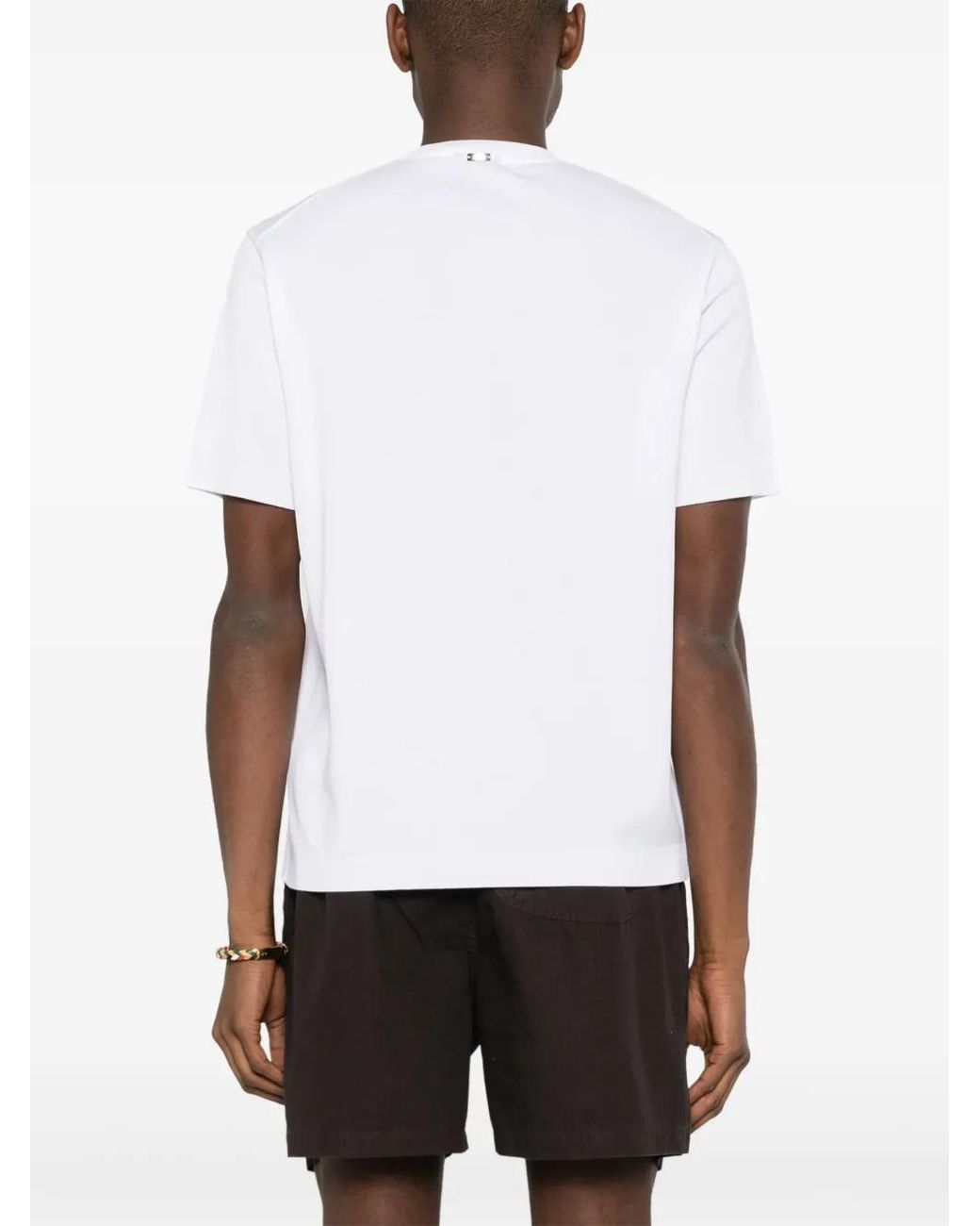 Herno White Round-Neck Cotton T-Shirt for men