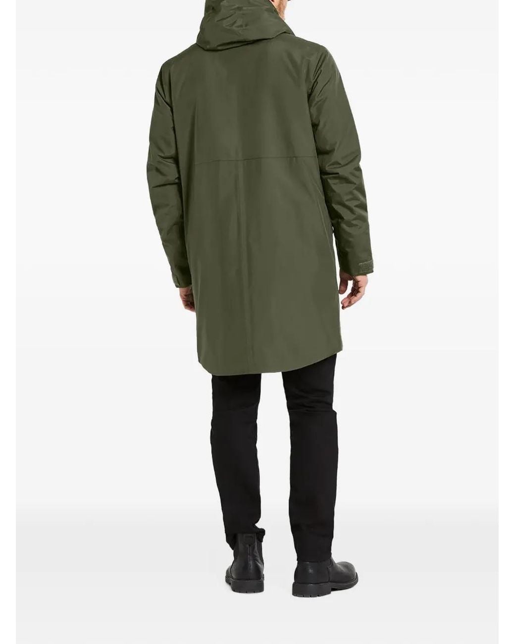 Didriksons Green Kenny Hooded Touch-Strap Coat for men