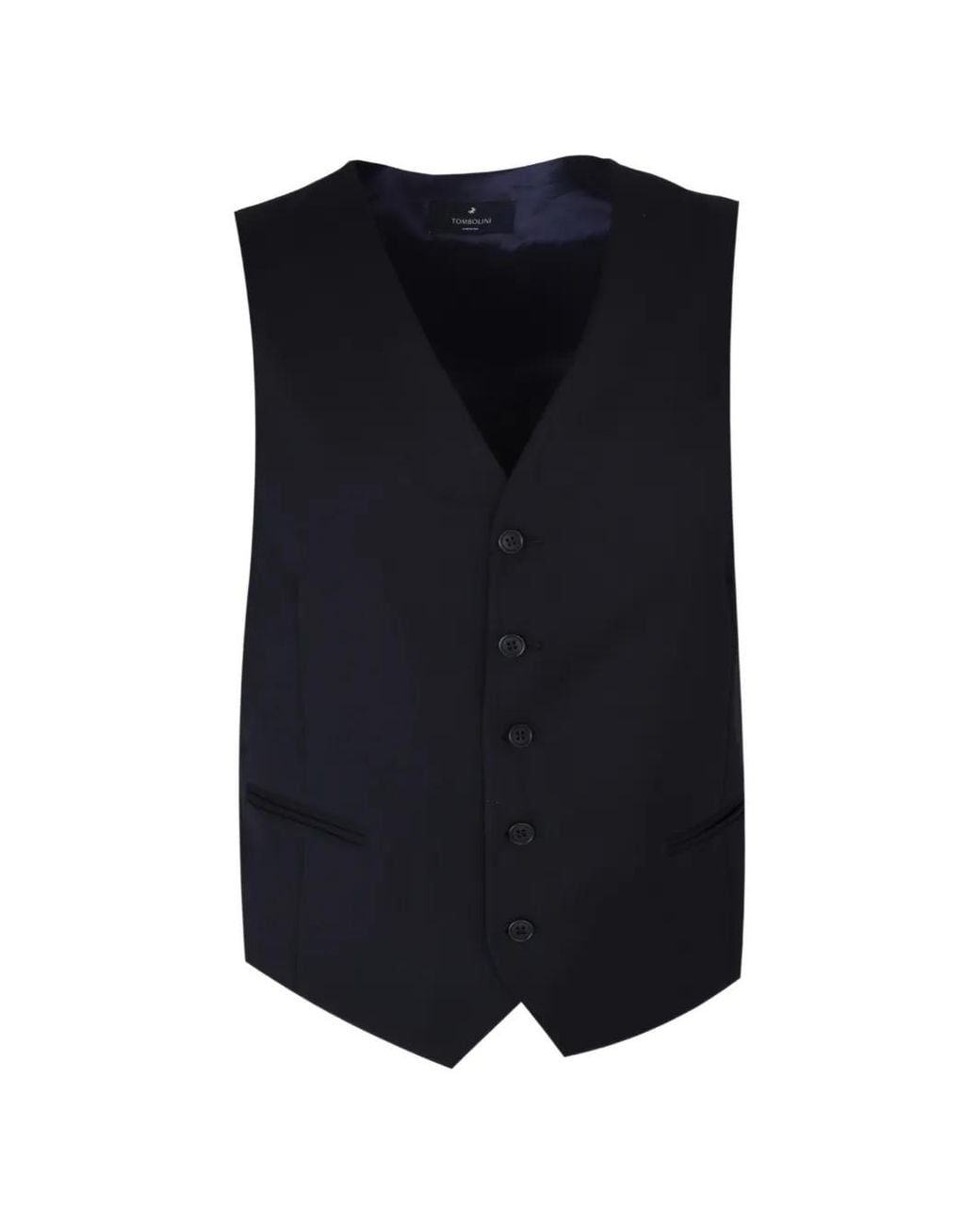 Chaleco Con Cuello En V Tombolini de hombre de color Blue