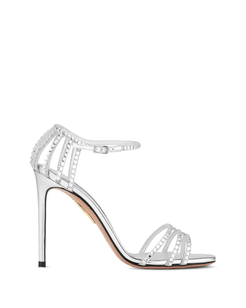 Aquazzura White Sandales Sensation Crystal À Talon