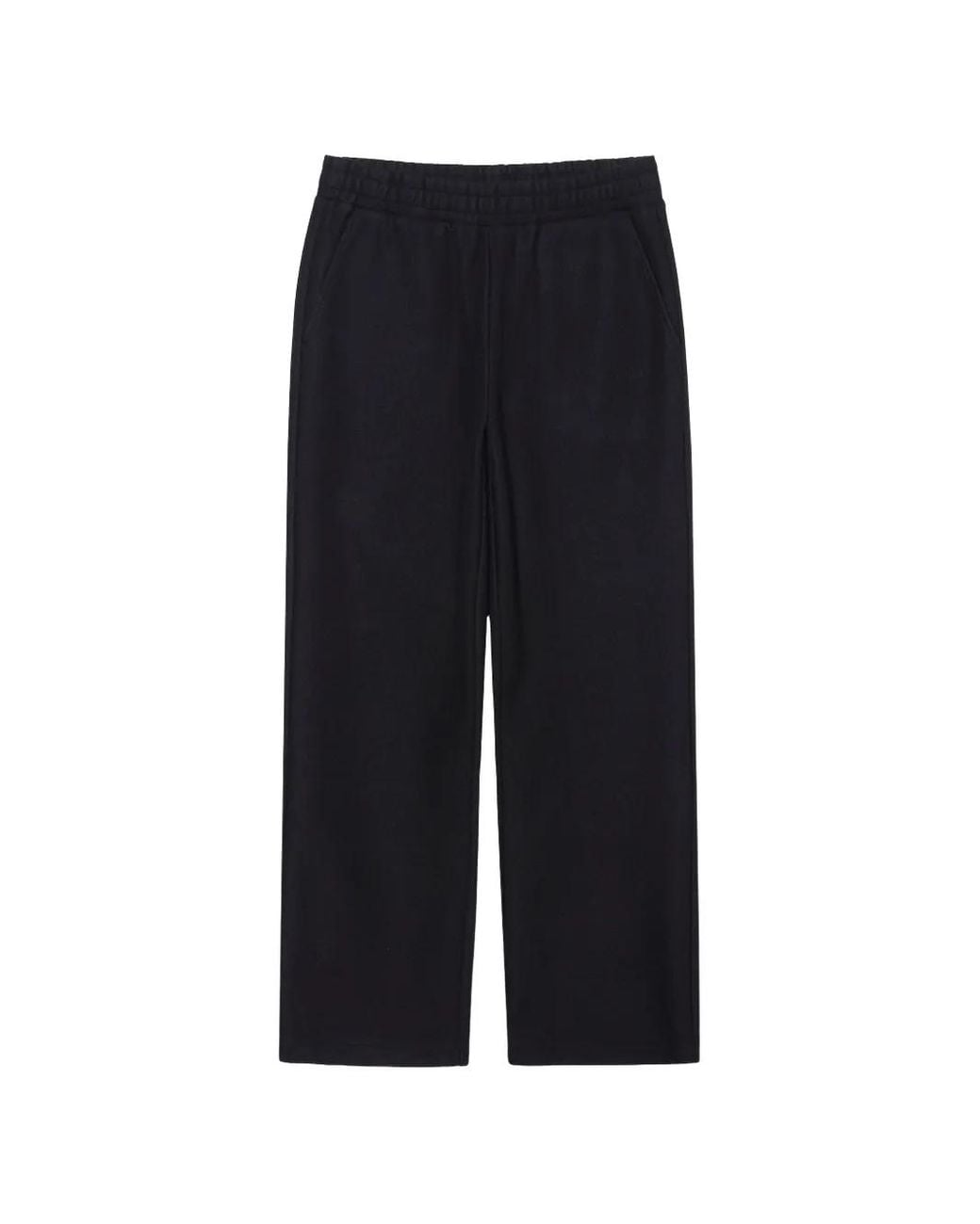 DUNST Black Elasticated Drawstring Track Pants
