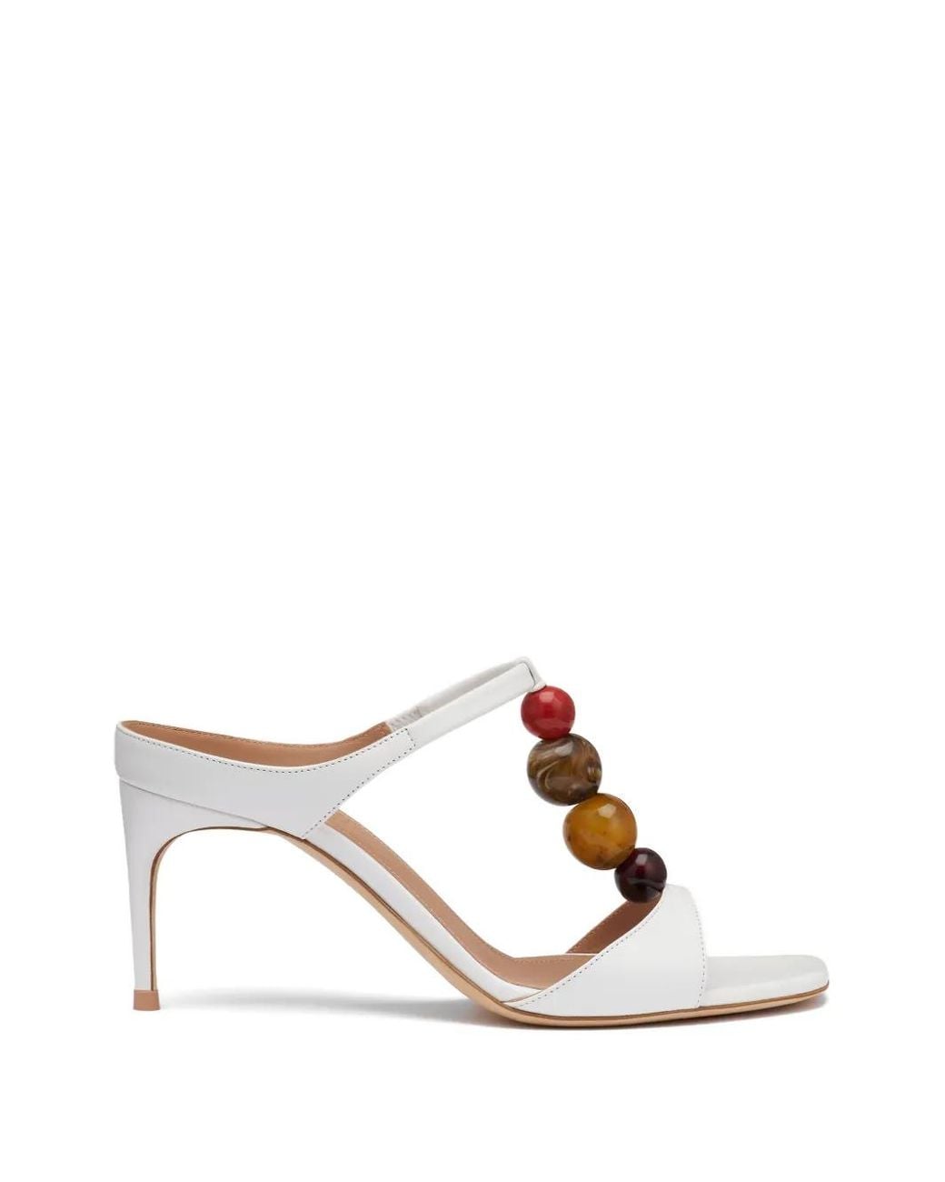 Malone Souliers Pink Lena Bead-Embellished Sandals