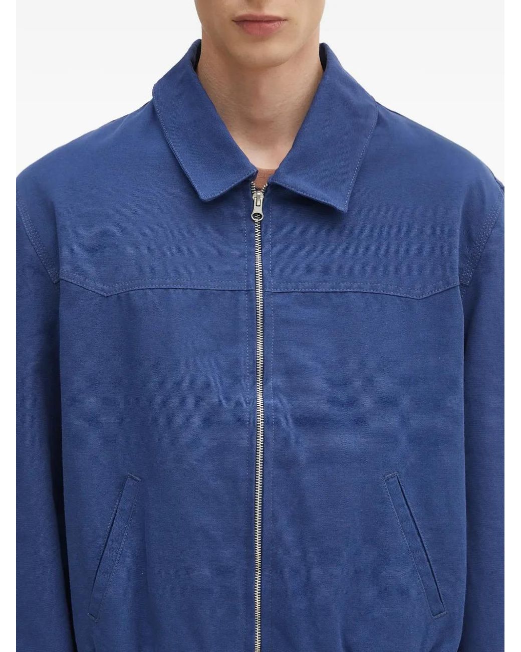 Sky High Farm Blue Zip Bomber Jacket for men